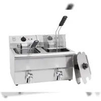 Metro Professional Doppel-Fritteuse GDF5028, Edelstahl, 59.4 x 54.5 x 42.7 cm, 8 + 8 L, silber