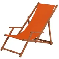 Erst-Holz Holz-Liegestuhl Strandstuhl Stofffarbe Terrakotta 10-300 Liegestuhl ohne Zubehör