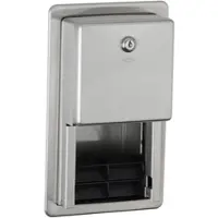 Bobrick B-3888 Toilettenpapierspender für 2 Kleinrollen, Wandeinbau 1 Spender