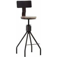 DELUKE Barhocker HENAR - Metall Bronze 45x45x93 cm | Barstuhl Mit Lehne Tresenhocker Tresenstuhl Kneipenhocker Kneipenstuhl