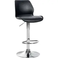 DELUKE Barhocker BOSEN Stoff Schwarz 39x42x82cm Barstuhl Höhenverstellbar Mit Lehne Drehbar Tresenhocker Tresenstuhl