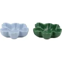 Marimekko - Unikko Schalen-Set, Ø 11 cm, hellblau / grün (2er-Set)