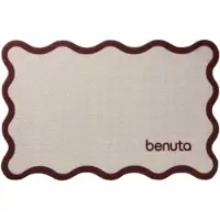 Benuta Basic Fußmatte Curl Beige/Braun 50x80 cm - Moderner Kurzflor-Teppich für Wohnzimmer