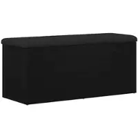 DELUKE Sitzbank JONA Mit Stauraum Schwarz Eichen-Optik 102x42x45cm Aufbewahrungsbank Flurbank Garderobenbank