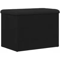 DELUKE Sitzbank JONA Mit Stauraum Schwarz Eichen-Optik 62x42x45cm Aufbewahrungsbank Flurbank Garderobenbank