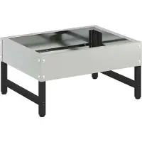 vidaXL Vogel-Feeder Silber 34 x 26 x 16 cm Verzinkter Stahl