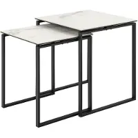 Ebuy24 Katrine, Kaffeetisch, Quadratische Form, 4 Bein(e), erweiterbar, Weiß