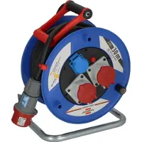 Brennenstuhl 1238010, 30 m, Draußen, IP44, Kunststoff, Schwarz, Blau, Rot, 3 AC-Ausgänge