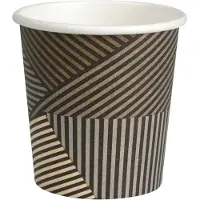Abena Hot cup Lines, Gastro, 6cm, Ø6.2cm, 10 cl, 12 cl, brown, paperboard/PE, 4 oz