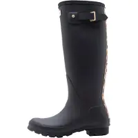Hunter Regenstiefel Unisex Leopard Schwarz Gummi