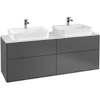 Villeroy & Boch V&B Waschtischunterschrank FINION 1600x603x501 Abdpl bl/gls wh