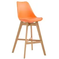 CLP Barhocker Cannes Kunststoff orange/natura
