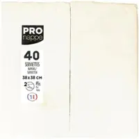 PROnappe SV623942I 30x Tissue-Servietten, Packung mit 40 Stück, mikrogeprägt, 2-lagig, 1/8 Kopffalz, 38x38 cm Schnurbraun