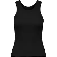 ONLY Tanktop "ONLVAL 2-WAY TANK TOP JRS NOOS", Damen, Gr. M, schwarz, Jersey, Obermaterial: 95% Baumwolle, 5% Elasthan, unifarben, normal, Rundhals, Tops Tanktop, Baumwollmischung, Rundhals