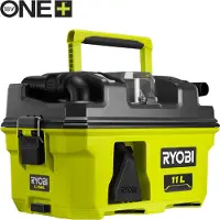 Ryobi - 18V ONE+ Werkstattsauger - 11,8 kPa - 11 l Auffangbehälter - Mit Zubehör und Adapter für ONE+ Werkzeuge - RV1811