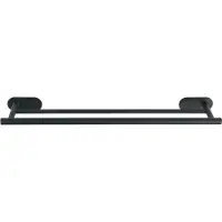 Wenko Turbo-Loc Edelstahl Badetuchstange Duo Orea Black Matt, Handtuchstange, Befestigen ohne bohren Wenko Schwarz, Matt