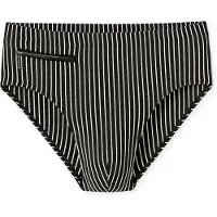 Schiesser Badeslip "Aqua" mit kleiner RV-Tasche, Bindekordel am Bund, gestreift