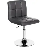 DELUKE Palma Barhocker BANGKO Kunstleder Schwarz 44x49x74cm Barstuhl Höhenverstellbar Mit Lehne Drehbar Tresenhocker Tresenstuhl