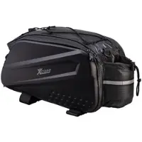 Xcase 2in1-Fahrrad-Gepäckträgertasche, 10 Liter, Trageriemen, wasserfest, PU