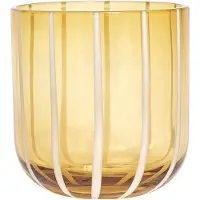 Oyoy Mizu Glas, amber, Höhe 8 cm, 2er-Set Living Design, Mizu, Beige, für Küche, Glas, Design