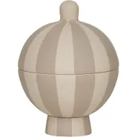 OYOY Toppu Aufbewahrungsbox, beige/weiß - Living Design Living Design, Toppu, Beige, für Wohnzimmer, Keramik, Design