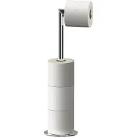 Joseph Joseph Toilettenpapierhalter EasyStore Luxe 2-in-1 Toilet Roll Stand Silver