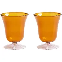 &k amsterdam &klevering - Eve Trinkglas 200 ml, amber (2er-Set)