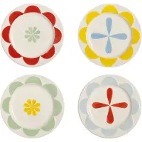 &k amsterdam &klevering - Folk Teller, Ø 17,5 cm, mehrfarbig (4er-Set)