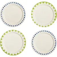 &k amsterdam &klevering - Folk Teller, Ø 22,5 cm, mehrfarbig (4er-Set)