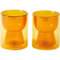 Pols Potten Tumbler Tip Tap Orange (Set von 2 Stück)