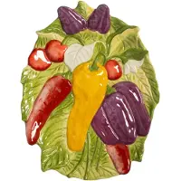 &Klevering - Legume Servierplatte Pepper, 21,5 x 27,5 cm, mehrfarbig
