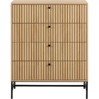 Ebuy24 Albany Kommode 4 Schubladen Natur.