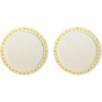 &k amsterdam &klevering - Folk Teller, Ø 27,5 cm, gelb (2er-Set)