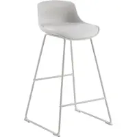 Ebuy24 (2er Set) Tina Barhocker PolyurethanKunstleder weiß.