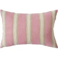 HK Living - Woven Striped Leinen-Kissen, 60 x 40 cm, blush