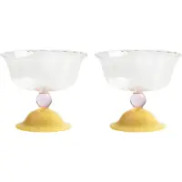 &k amsterdam &klevering - Tulip Coupeglas, 300 ml, caramel (2er-Set)