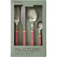 HK Living - 70's Besteck-Set, raspberry (16-tlg.)