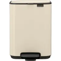 Brabantia Bo, 4 l, Rechteckig, Stahl, Beige, Kunststoff, Terrasse