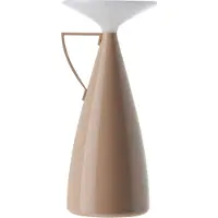 Kartell Camomille LED-Akku-Tischleuchte, beige, Höhe 24 cm - , Camomille, dimmbar, Beige, für Wohnzimmer, Kunststoff, Design
