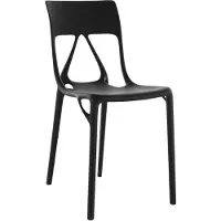 Kartell A.I. Lite Stuhl, schwarz, Höhe 80 cm - , A.I. Lite, Schwarz, für Terrasse, Kunststoff, Modern