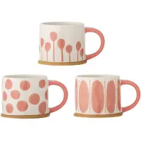 Bloomingville Creative Collection Linora Becher 3er-Set in rosa | Gr.: onesize