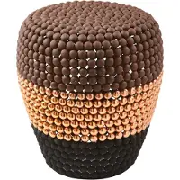 Pols Potten - Dot Hocker, gestreift, dunkelbraun