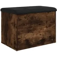 DELUKE Sitzbank JONA Mit Stauraum Räuchereiche 62x42x45cm Aufbewahrungsbank Flurbank Garderobenbank
