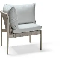 Stern Tammo Eckelement mit Kissenset Aluminium/greige
