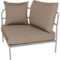 Stern Coco Lounge Eckelement Aluminium greige inkl. Kissen