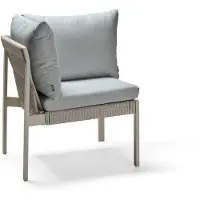 Stern Tammo Eckelement mit Kissenset Aluminium/greige