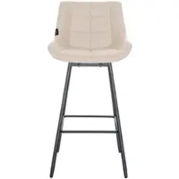 DELUKE 4er Set Barhocker VISEN Kunstleder Creme 49x56x105cm Barstuhl Mit Lehne Drehbar Tresenhocker Tresenstuhl