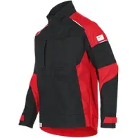 Kübler ACTIVIQ cotton+ Jacke schwarz/mittelrot XXL - 1250 3421-9955-XXL - schwarz/mittelrot
