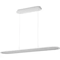 Osram Hängelampe Office line Panel Ellipse, dimmbar, weiß / opal, für Arbeitszimmer / Büro, Aluminium, Modern