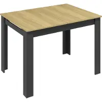 VCM Esstisch ausziehbar, Holz Küchentisch 120-160 cm, kompakter Speisetisch für Küche & Essbereich, Tisch Pesoli